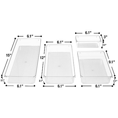 Sorbus 6-drawer Clear Plastic Organizer Set