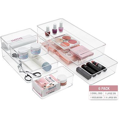 Sorbus 6-drawer Clear Plastic Organizer Set