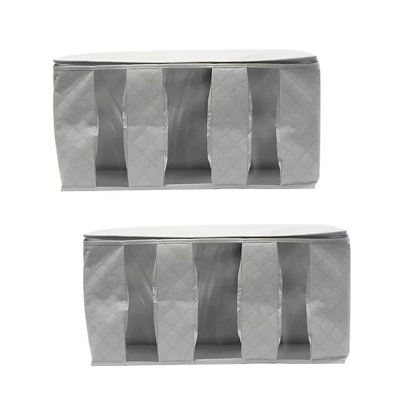 Sorbus 2-pack Foldable Storage Bag Organizers, Gray