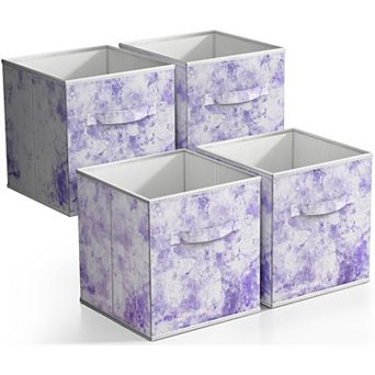 Sorbus 4-pack Foldable Fabric Storage Cube Bins