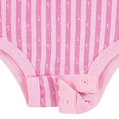 Newborn Baby Girls Nike Bodysuit Headband and Bib 3-Piece Set