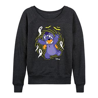 Disney's Lilo & Stitch Women's Halloween Ghosts French Terry Long Sleeve Tee