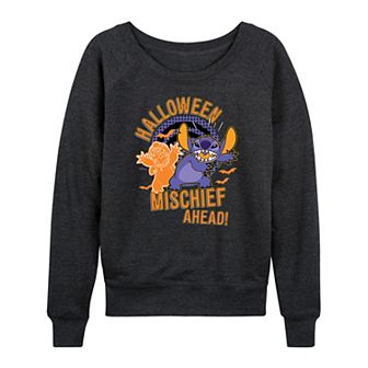 Disney's Lilo & Stitch Women's Halloween Mischief French Terry Long Sleeve Tee
