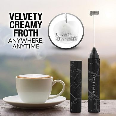 Zulay Kitchen Froth N Go Rechargeable Milk Frother With Case For Lattes