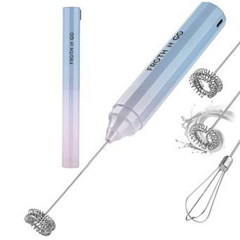 Zulay Kitchen Froth N Go Rechargeable Milk Frother With Case For Lattes
