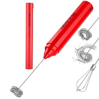 Zulay Kitchen Froth N Go Rechargeable Milk Frother With Case For Lattes