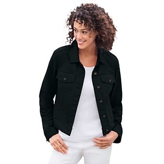 Woman Within Plus Size Stretch Denim Jean Jacket