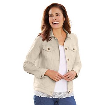 Woman Within Plus Size Stretch Denim Jean Jacket