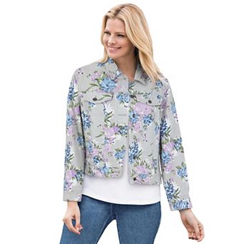 Woman Within Plus Size Stretch Denim Jean Jacket