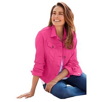 Woman Within Plus Size Stretch Denim Jean Jacket