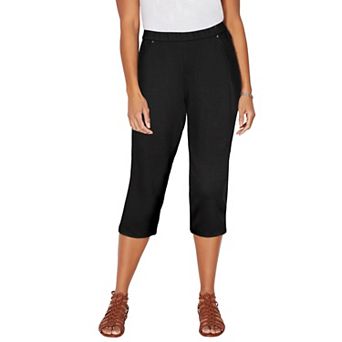 Catherines Women's Plus Size The Knit Jean Capri (with Pockets)