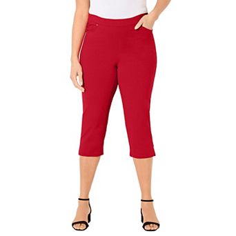 Catherines Women's Plus Size The Knit Jean Capri (with Pockets)