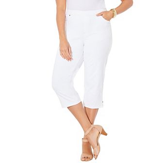 Catherines Women's Plus Size The Knit Jean Capri (With Pockets)