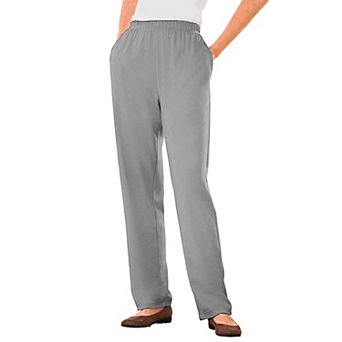 Woman Within Plus Size Tall 7-Day Knit Straight-Leg Pull-On Pants