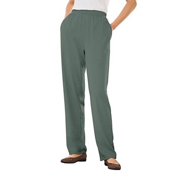 Woman Within Plus Size Tall 7-Day Knit Straight-Leg Pull-On Pants