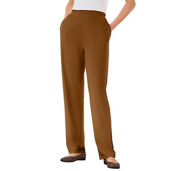 Woman Within Plus Size Tall 7-Day Knit Straight-Leg Pull-On Pants