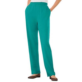 Woman Within Plus Size Tall 7-Day Knit Straight-Leg Pull-On Pants