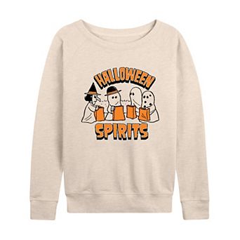 Women's Peanuts Halloween Spirits French Terry Long Sleeve Tee