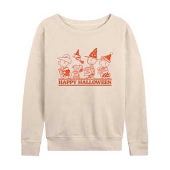 Women's Peanuts Happy Halloween French Terry Long Sleeve Tee