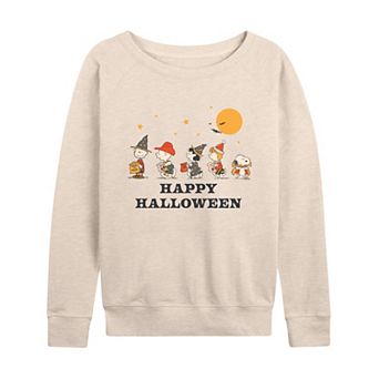 Women's Peanuts Happy Halloween French Terry Long Sleeve Tee