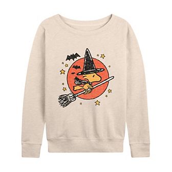 Women's Peanuts Woodstock Witch French Terry Long Sleeve Tee