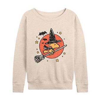 Women's Peanuts Woodstock Witch French Terry Long Sleeve Tee