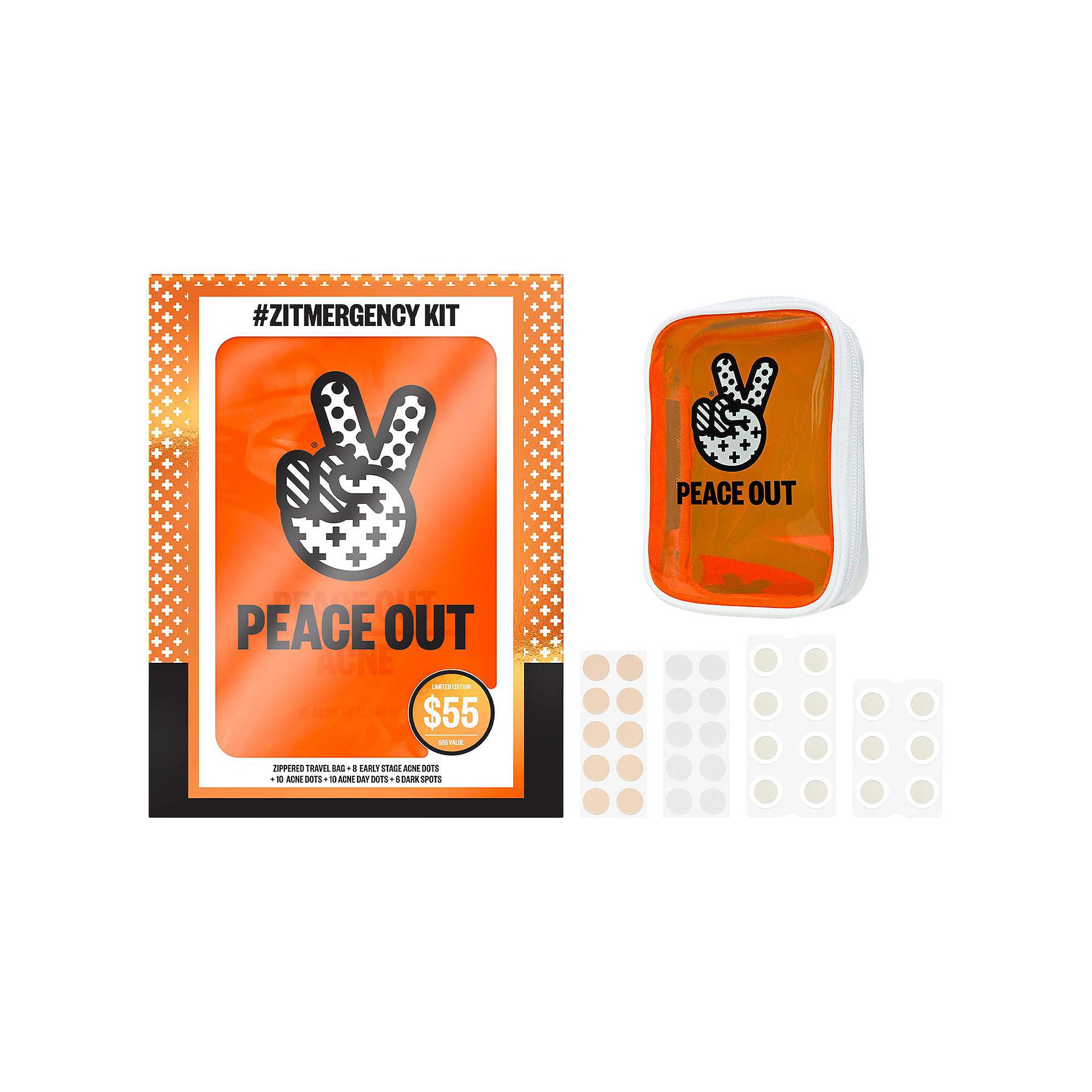 Peace Out ZITmergency Acne Essentials Kit with Early Stage Dots, Acne Dots,