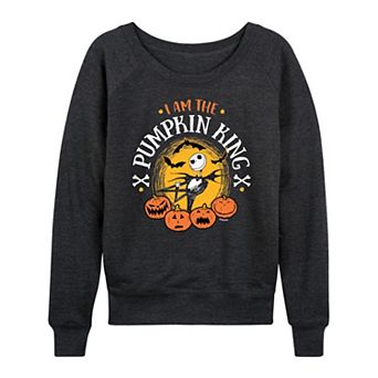 Disney's Nightmare Before Christmas Jack Skellington Women's I Am The Pumpkin King French Terry Long Sleeve Tee