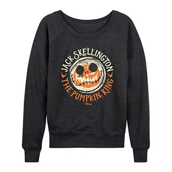 Disney's Nightmare Before Christmas Jack Women's The Pumpkin King French Terry Long Sleeve Tee