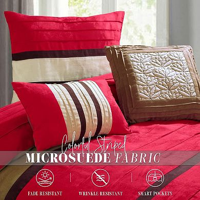 Elegant Comfort 12-pc Cirena Microsuede Comfort Set, Include 6-pc Sheet Set With Sided Storagepocket