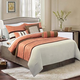 Elegant Comfort 12 pc Cirena Microsuede Comfort Set, Include 6 pc Sheet Set With Sided Storagepocket
