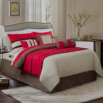 Elegant Comfort 12 pc Cirena Microsuede Comfort Set, Include 6 pc Sheet Set With Sided Storagepocket