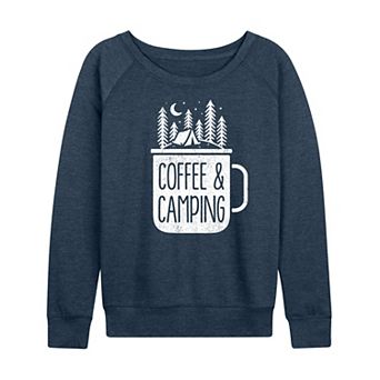 Women's Coffee And Camping French Terry Long Sleeve Tee