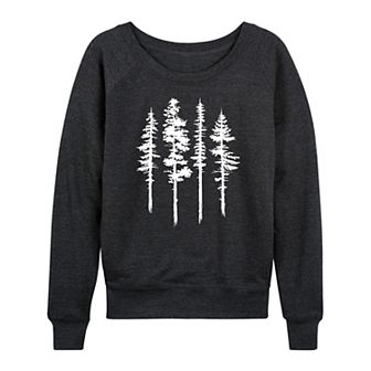 Women's Abstract Trees French Terry Long Sleeve Tee