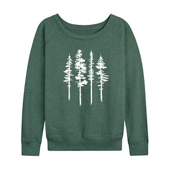 Women's Abstract Trees French Terry Long Sleeve Tee