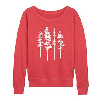 Women's Abstract Trees French Terry Long Sleeve Tee