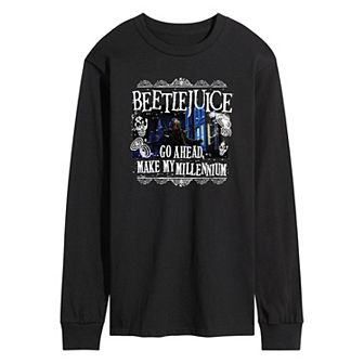 Men's Beetlejuice Make Me Millennium Long Sleeve Graphic Tee