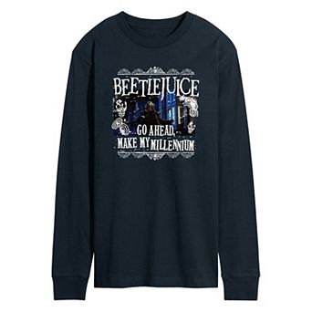 Men's Beetlejuice Make Me Millennium Long Sleeve Graphic Tee