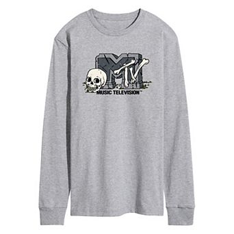 Men's MTV Grave & Skull Head Long Sleeve Graphic Tee