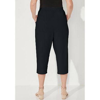 Catherines Women's Plus Size Suprema Capri (With Pockets)