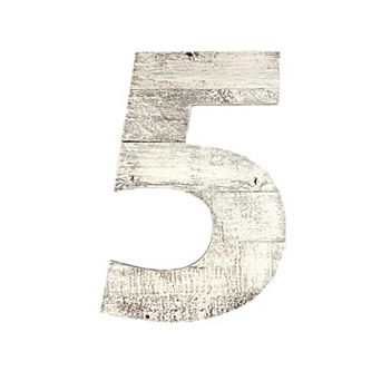 Rustic Large 16 in Decorative Monogram Wood Number (#5)