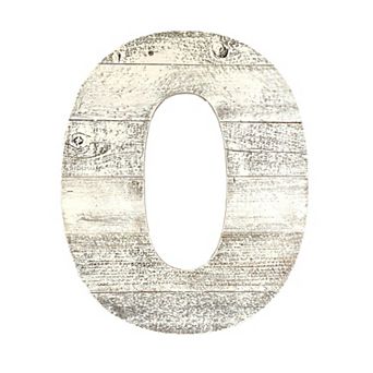 Rustic Large 16 in Decorative Monogram Wood Number (#0)