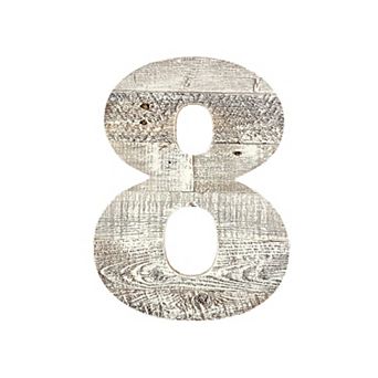 Rustic Large 16 in Decorative Monogram Wood Number (#8)