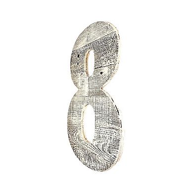 Rustic Large 16 In. Decorative Monogram Wood Number (#8)