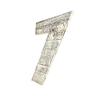 Rustic Large 16 In. Decorative Monogram Wood Number (#7)