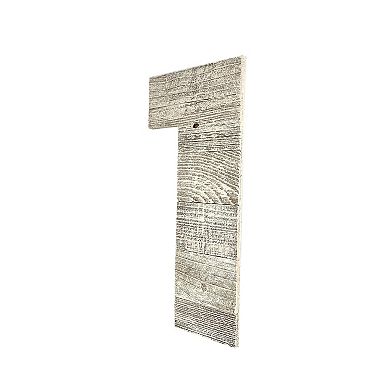 Rustic Large 16 In. Decorative Monogram Wood Number (#1)