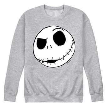Disney's The Nightmare Before Christmas Jack Skellington Men's Face Fleece Sweatshirt