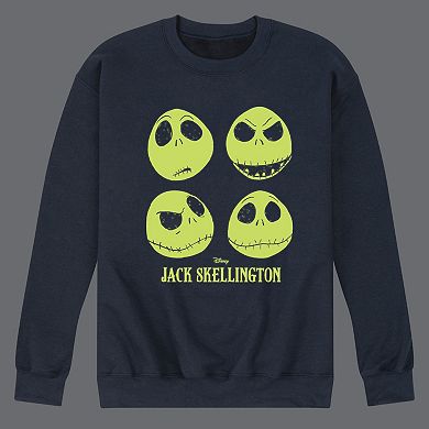 Disney's Nightmare Before Christmas Jack Skellington Men's Glow Fleece Sweatshirt