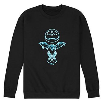 Disney's The Nightmare Before Christmas Men's Blue Glow Fleece Sweatshirt