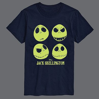 Disney's Nightmare Before Christmas Jack Skellington Men's Glow Graphic Tee